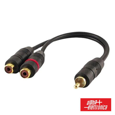 CABO RCA MACHO / 2RCA FÊMEA 0.2M BLISTER
