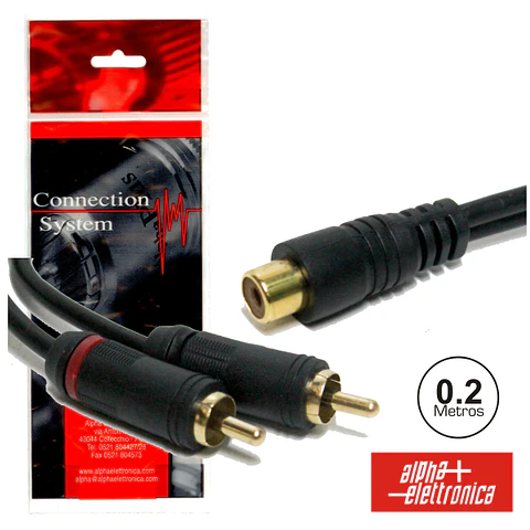 CABO 2-RCA MACHO / RCA FÊMEA 0.2M