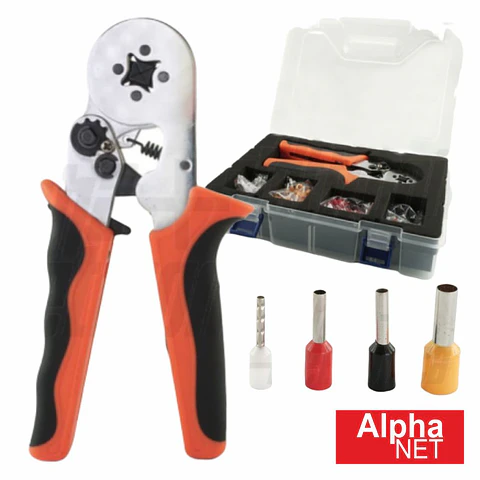KIT ALICATE DE CRAVAR + TERMINAIS PONTEIRA AWG10-23 ALPHANET