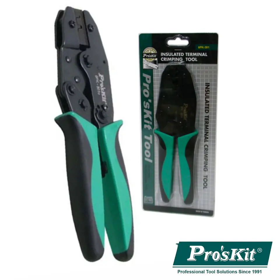 ALICATE DE CRAVAR TERMINAIS NÃO ISOLADOS 220MM PROSKIT 1