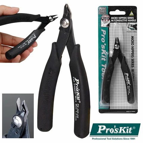 ALICATE DE CORTE COM CLIP SEGURANÇA E PUNHO CONDUTOR PROSKIT