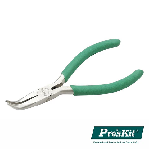 ALICATE DE PONTAS PLANAS CURVAS 130MM PROSKIT