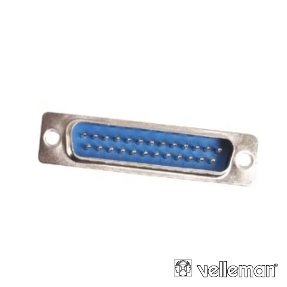 FICHA D-SUB 25P MACHO P/ CHASSIS VELLEMAN 1
