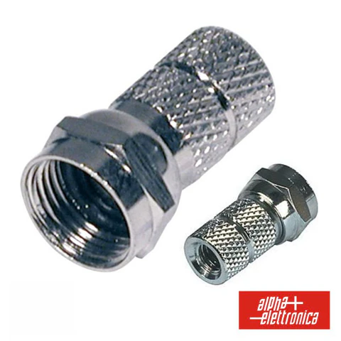 FICHA F FÊMEA NIQUELADA P/ CABO 7.0MM RG59 COM 1 O-RING