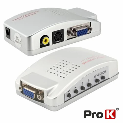 CONVERSOR VÍDEO VGA P/ VGA+RCA+AUDIO PROK
