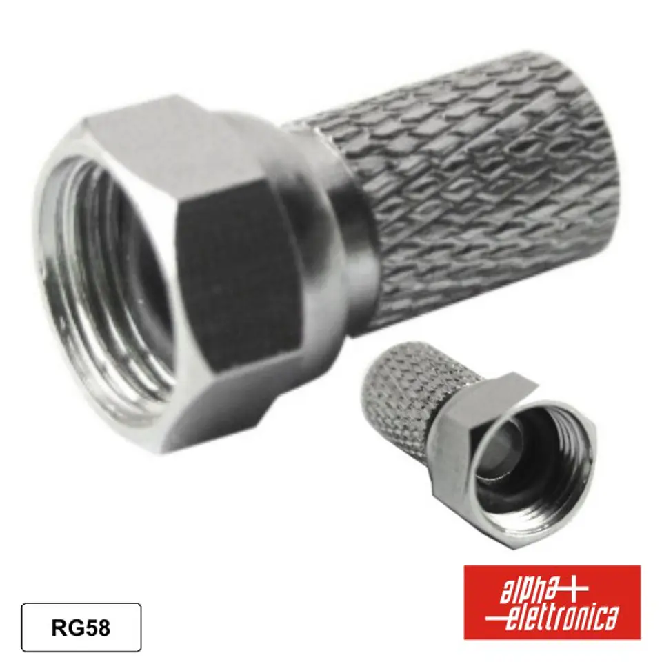 FICHA F FÊMEA NIQUELADA P/ CABO 5.5MM RG58 1