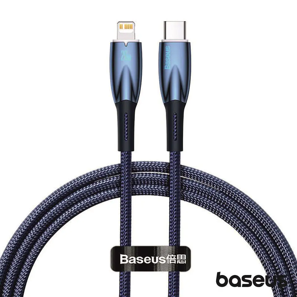 Cabo USB-C Macho P/ Lightning Macho 1m PD 20W Glimmer BASEUS 1