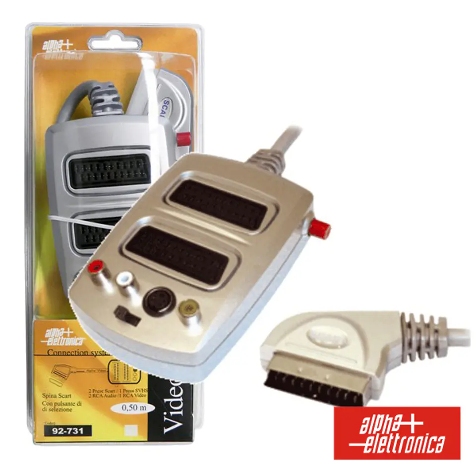 DISTRIBUIDOR COMUTADOR SCART M / 2SCART-3RCA-SVHS F BLISTER 1