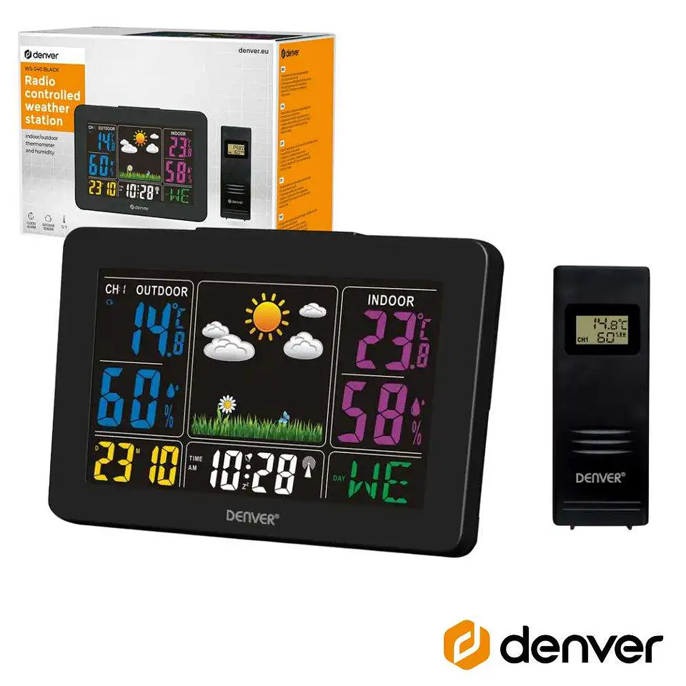 Estação Meteorológica SEM Fios COM Visor Preto DENVER 1
