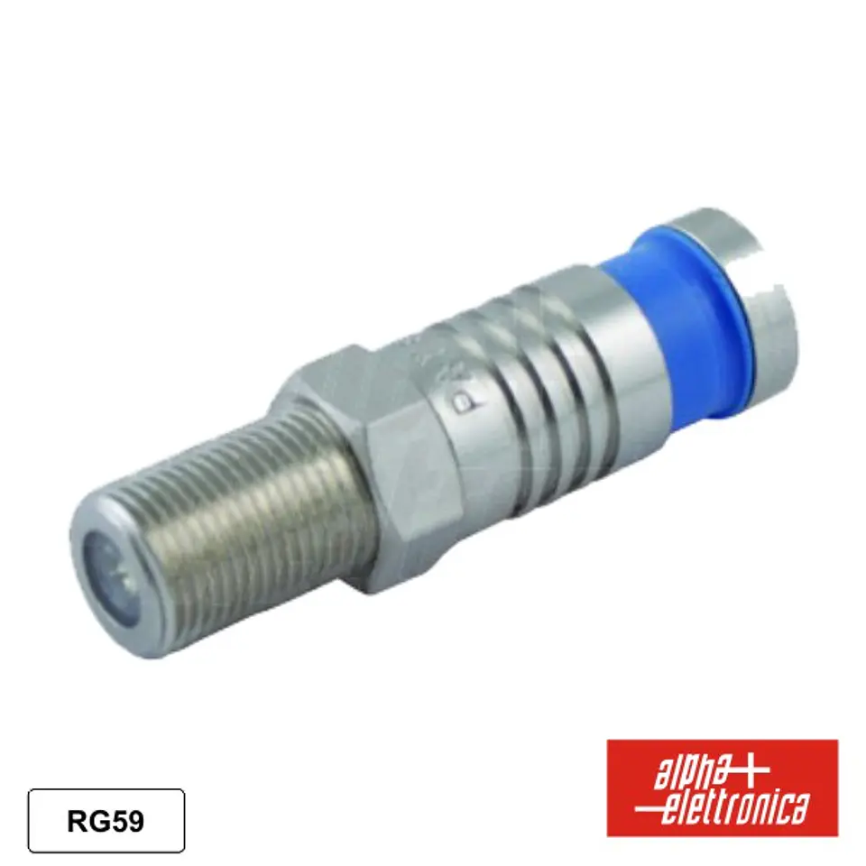 FICHA F FÊMEA DE COMPRESSÃO P/ CABO 6.1MM RG59 1