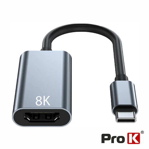 Cabo Adaptador USB-C Macho / HDMI Fêmea 8K PROK