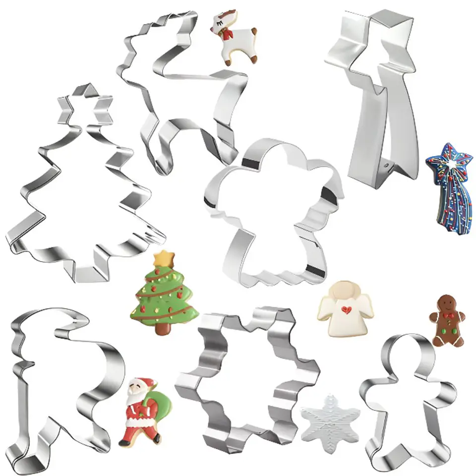 Conjunto 7 Formas De Natal P/ BolachaSEMBiscoitos 1