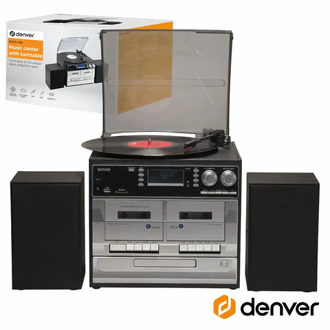 Gira-Discos 33/45/78RPM AM/FM/Cd/Cassete/SD 2x2W DENVER