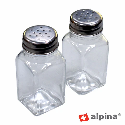 Conjunto 2 Frascos P/ Especiarias 4x4x9cm ALPINA