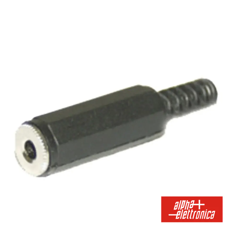 FICHA JACK FÊMEA 3.5MM STEREO COM PROTEÇÃO DE CABO 1