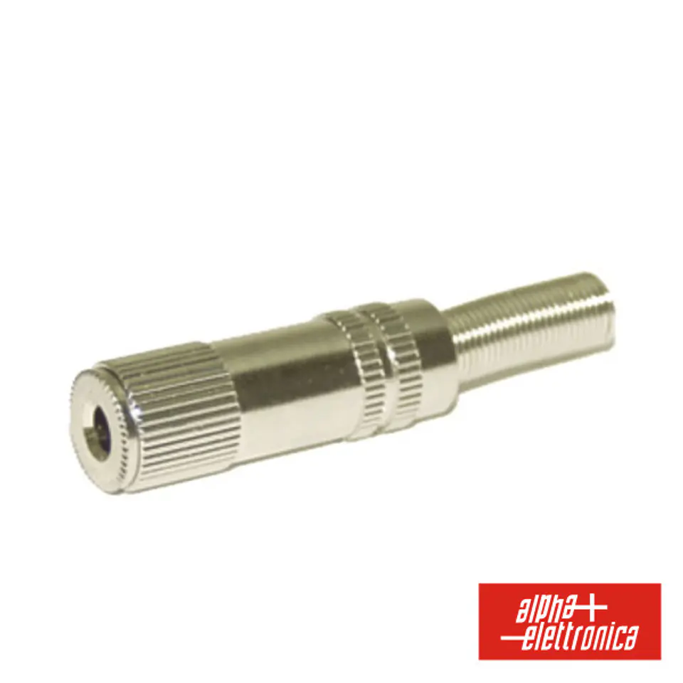 FICHA JACK 3.5MM FÊMEA ST NIQUELADA COM GUARDA CABO 1