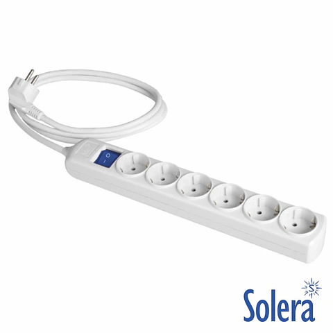 Tomada Elétrica COM 6 Saídas Interruptor 1.5M SOLERA
