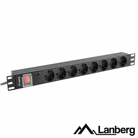 Tomada Elétrica COM 8 Saídas Interruptor P/ Rack 19" LANBERG