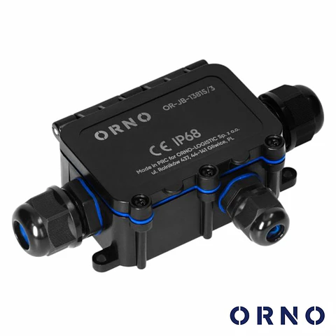 Caixa Junção 3 Vias COM 3 Condutores IP68 ORNO