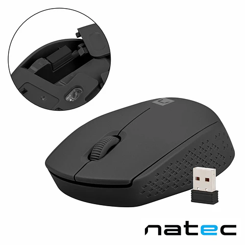Rato Óptico SEM Fios 800-1600DPI USB 2.4GHz NATEC