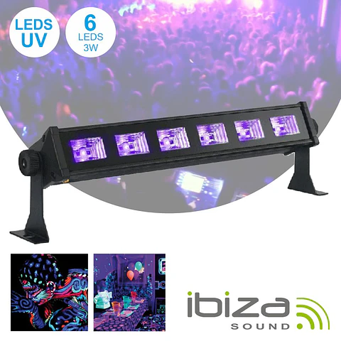 Barra LEDS UV COM 6 LEDS UV 3W IBIZA