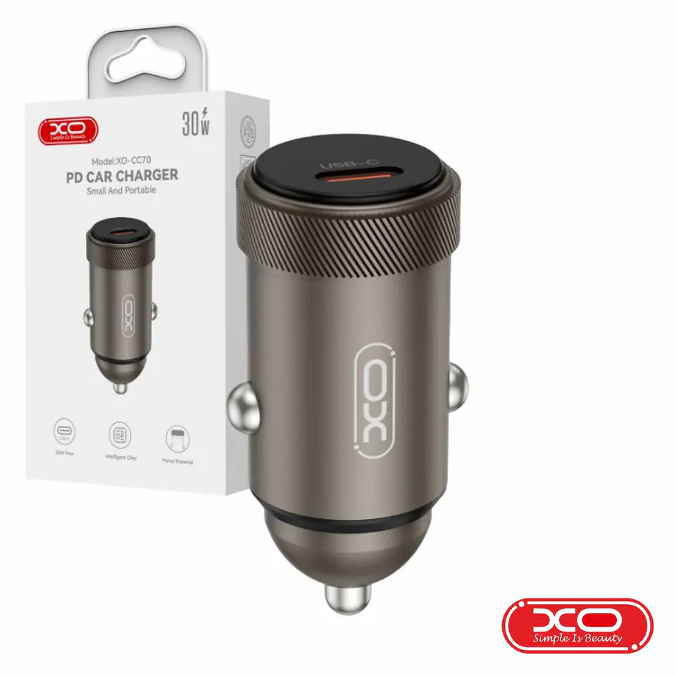 Adaptador Isqueiro USB-C PD 30W 3A Preto XO 1
