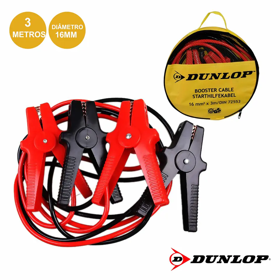 CONJUNTO CABOS BATERIA ARRANQUE 400A 3M DUNLOP 1