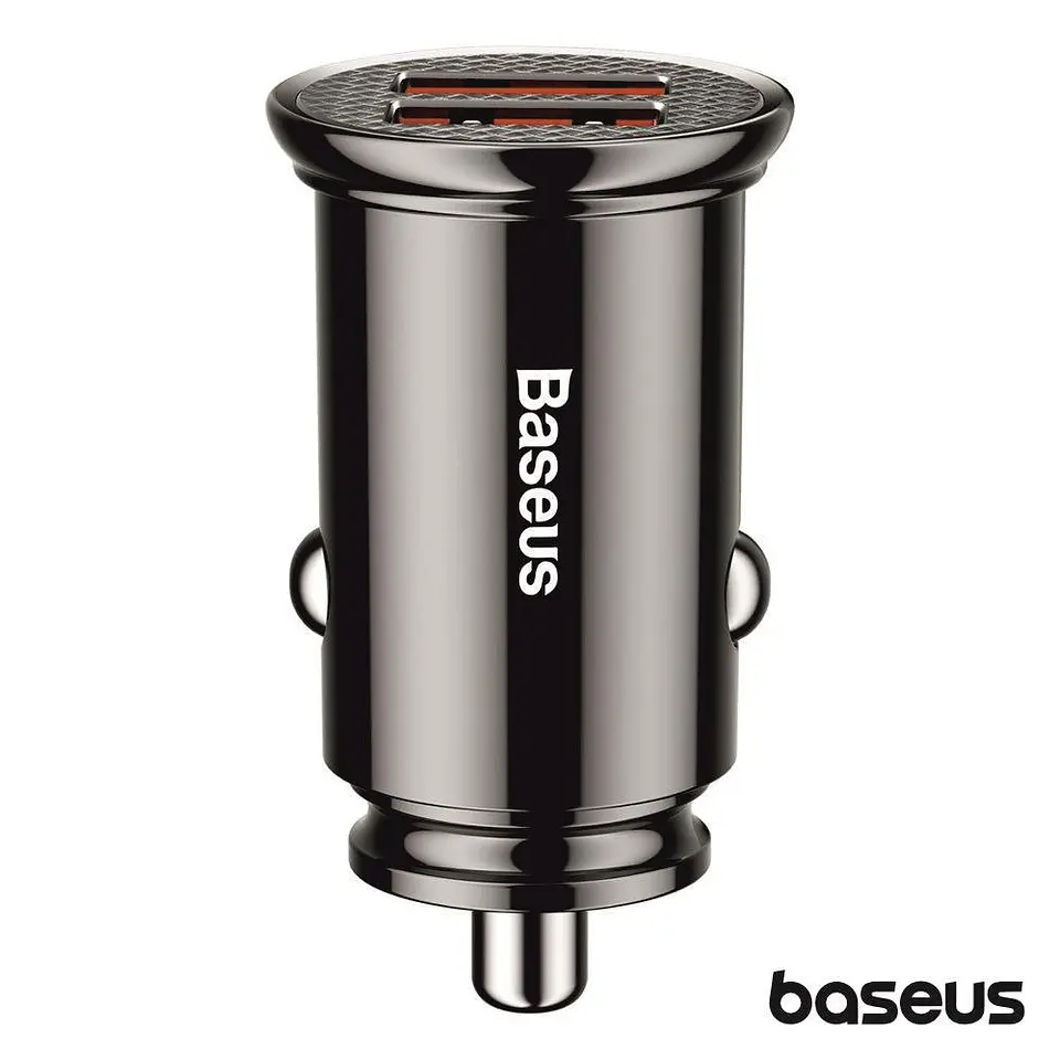 ADAPTADOR ISQUEIRO QUICK CHARGE3.0 2USB 12-24V 5A BASEUS 1