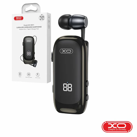 Auricular Bluetooth 5.4 Alta Capacidade COM Display Preto XO