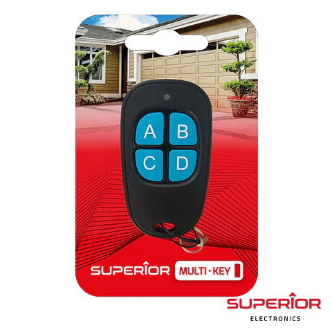Comando Garagem Universal 4 Canais 433MHz SUPERIOR