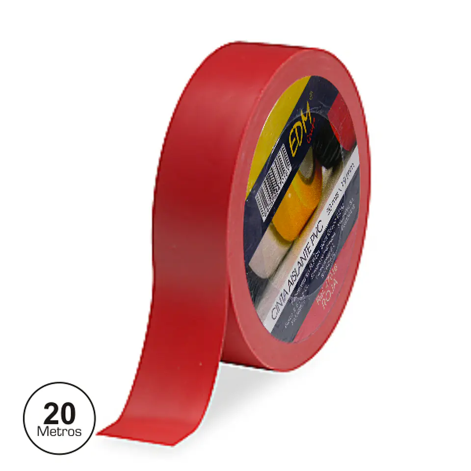 FITA ISOLADORA VERMELHA 20M 1