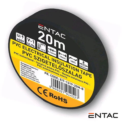 Fita Isoladora Preto 20M ENTAC