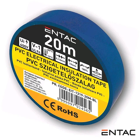 Fita Isoladora Azul 20M ENTAC