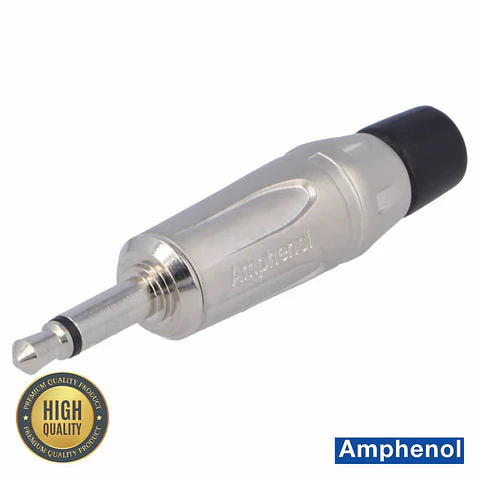 Ficha Jack 3.5mm Macho Mono Niquelada AMPHENOL