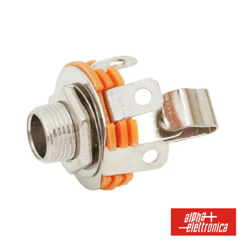 FICHA JACK 6.35MM FÊMEA MN P/ CHASSIS COM INTERRUPTOR