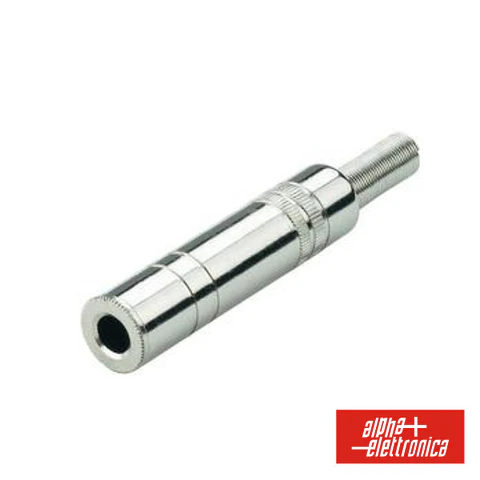 FICHA JACK 6.35MM FÊMEA COM CABO EM MOLA ST