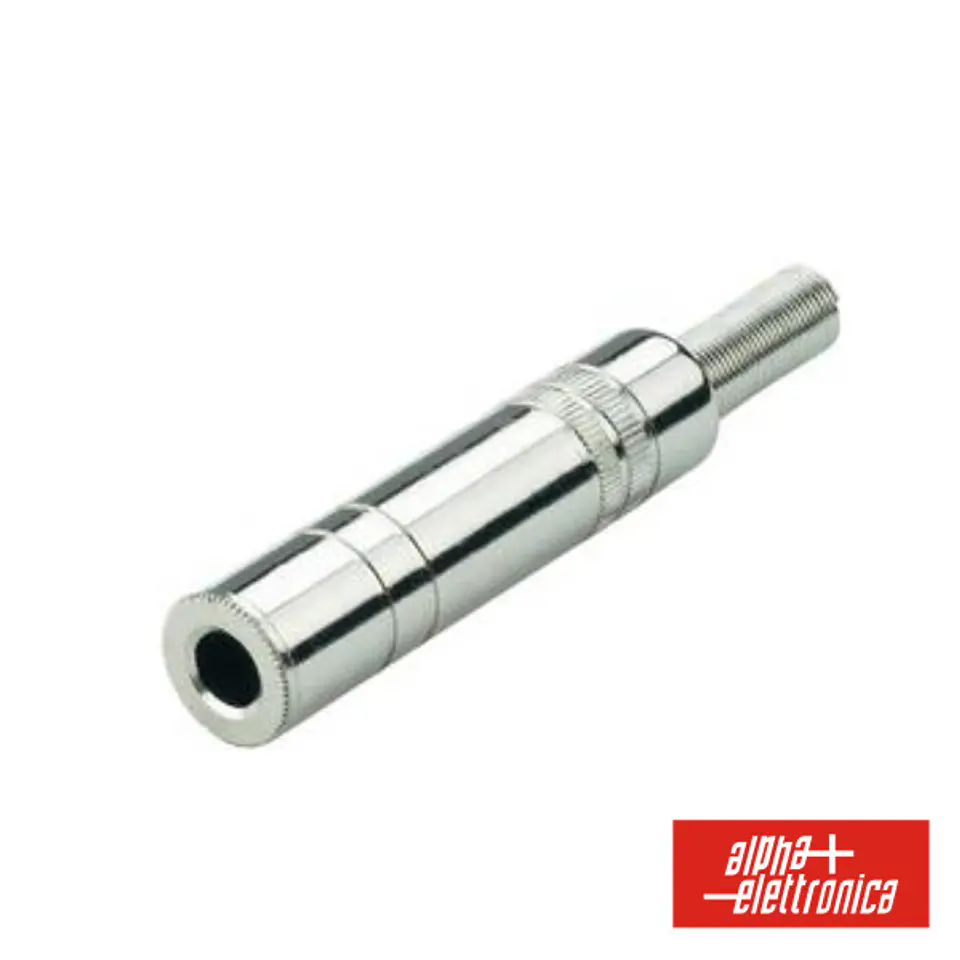 FICHA JACK 6.35MM FÊMEA COM CABO EM MOLA ST 1