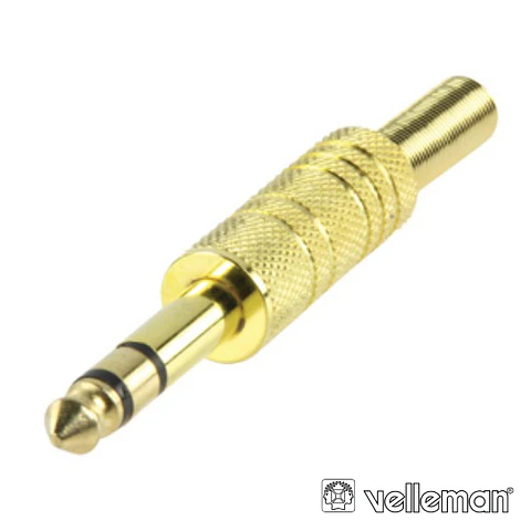 FICHA JACK 6.35MM MACHO COM PROTEÇÃO MOLA DOURADO ST
