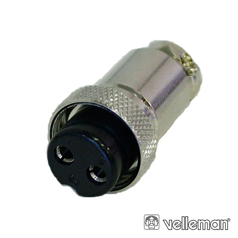 FICHA MICROFONE 2P FÊMEA DE EXTENSÃO VELLEMAN