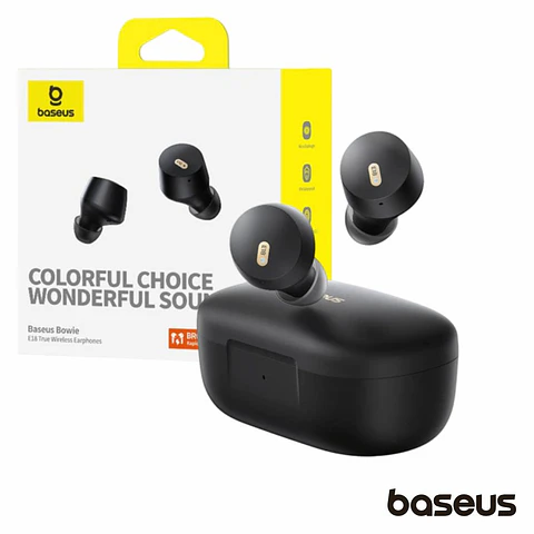 AURICULARES Earbuds TWS Bluetooth Bowie E18 Preto BASEUS