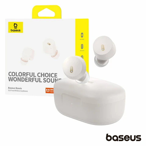 AURICULARES Earbuds TWS Bluetooth Bowie E18 Branco BASEUS