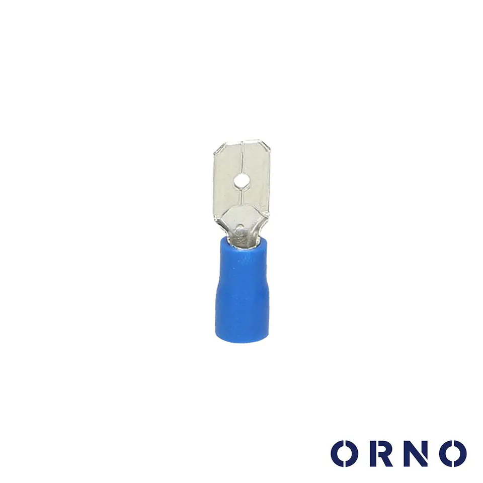 Terminal Faston Macho Isolado 6.3mm 10X Azul ORNO 1