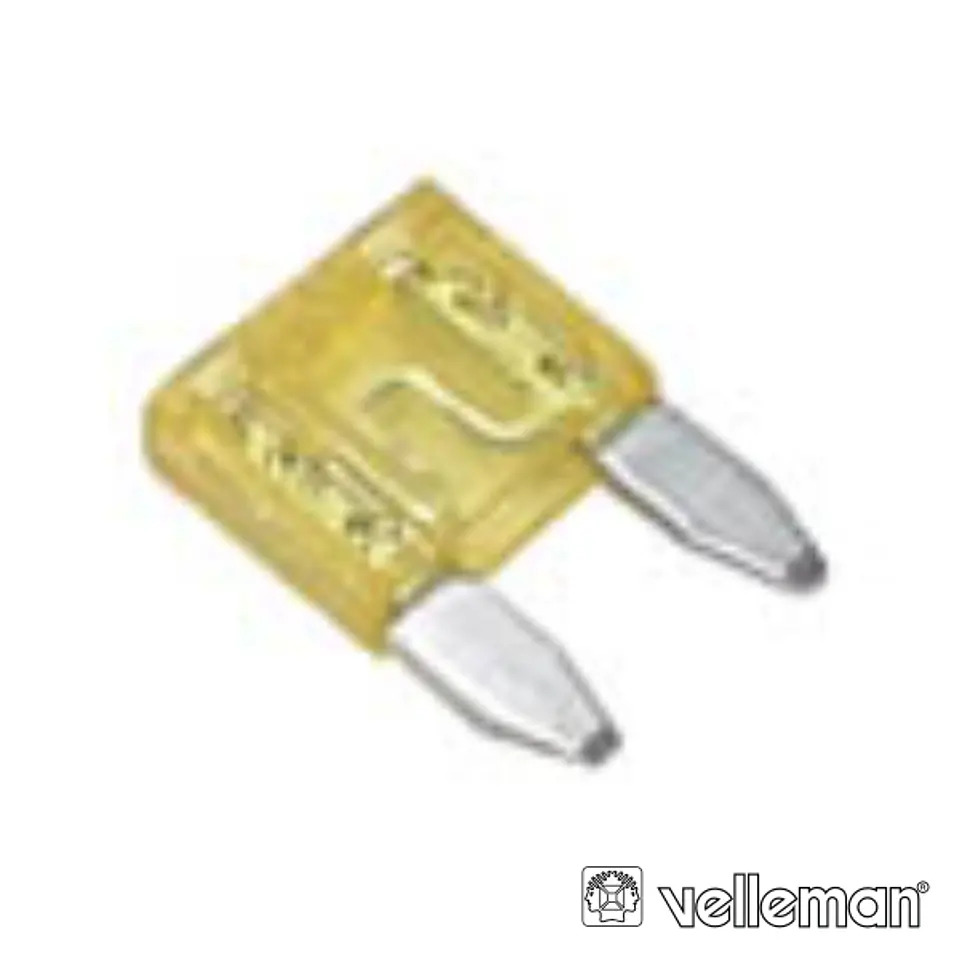 FUSÍVEL DE AUTOMÓVEL MINI 20A AMARELO VELLEMAN 1