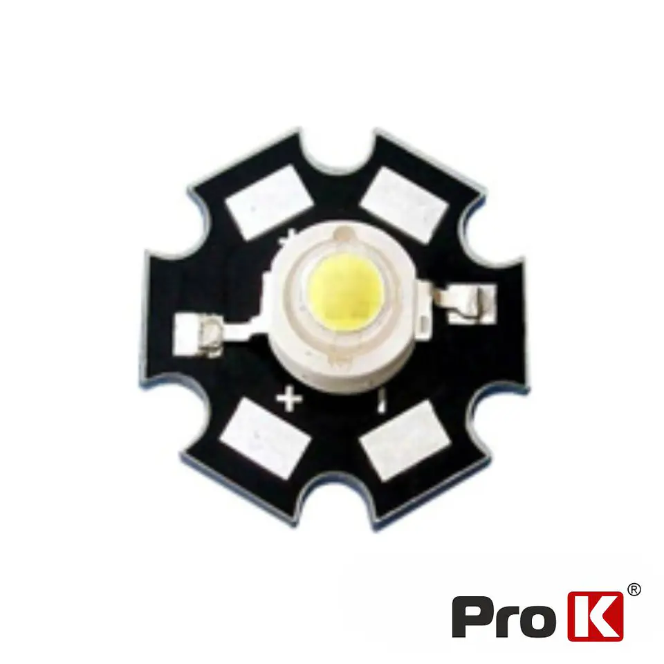 LED ARRAY ALTO BRILHO 1W BRANCO QUENTE PROK 1