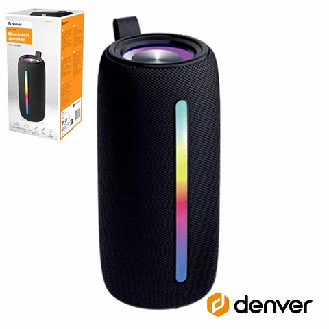 Coluna Bluetooth Portátil RGB TWSEMBAT/SD/MP3/USB DENVER