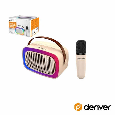 Coluna Bluetooth Portátil COM Micro 100W AUX/USB/SD/BT DENVER