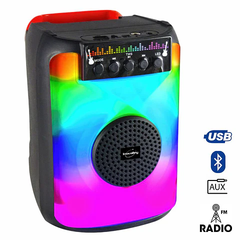 Coluna Bluetooth Portátil 40W BT/USB/AUX/FM