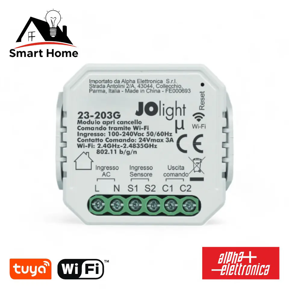 Módulo Automação P/ Controlo de Portões WiFi Tuya ALPHA 1