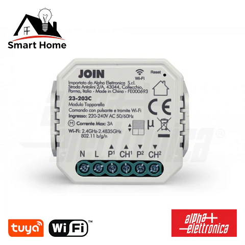 Módulo Automação P/ Controlo de Estores WiFi Tuya ALPHA