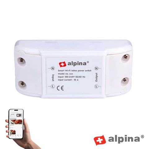 Módulo Automação Interruptor WiFi 1 Canal 2500W Tuya ALPINA